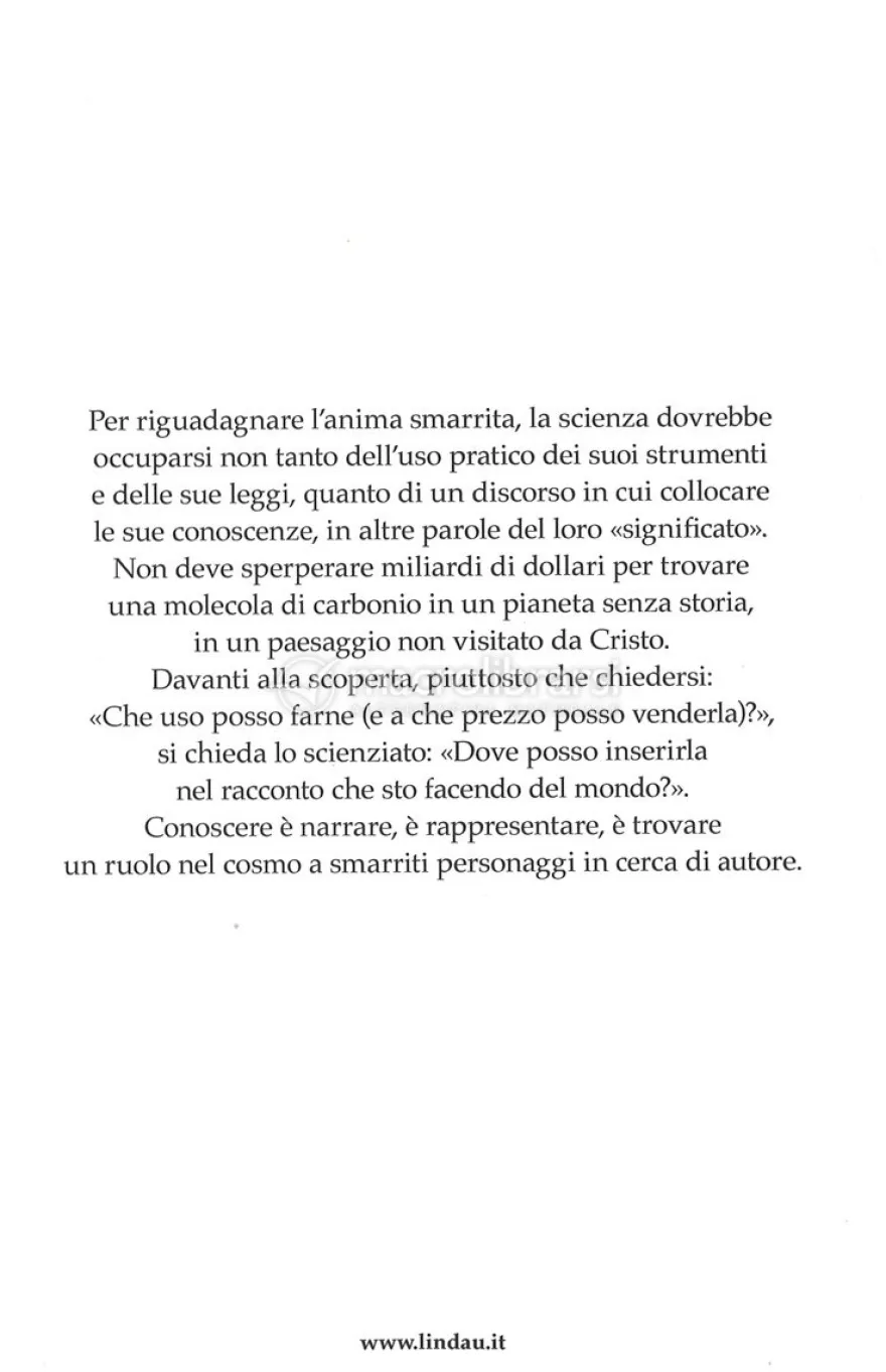 Una Scienza senz'Anima