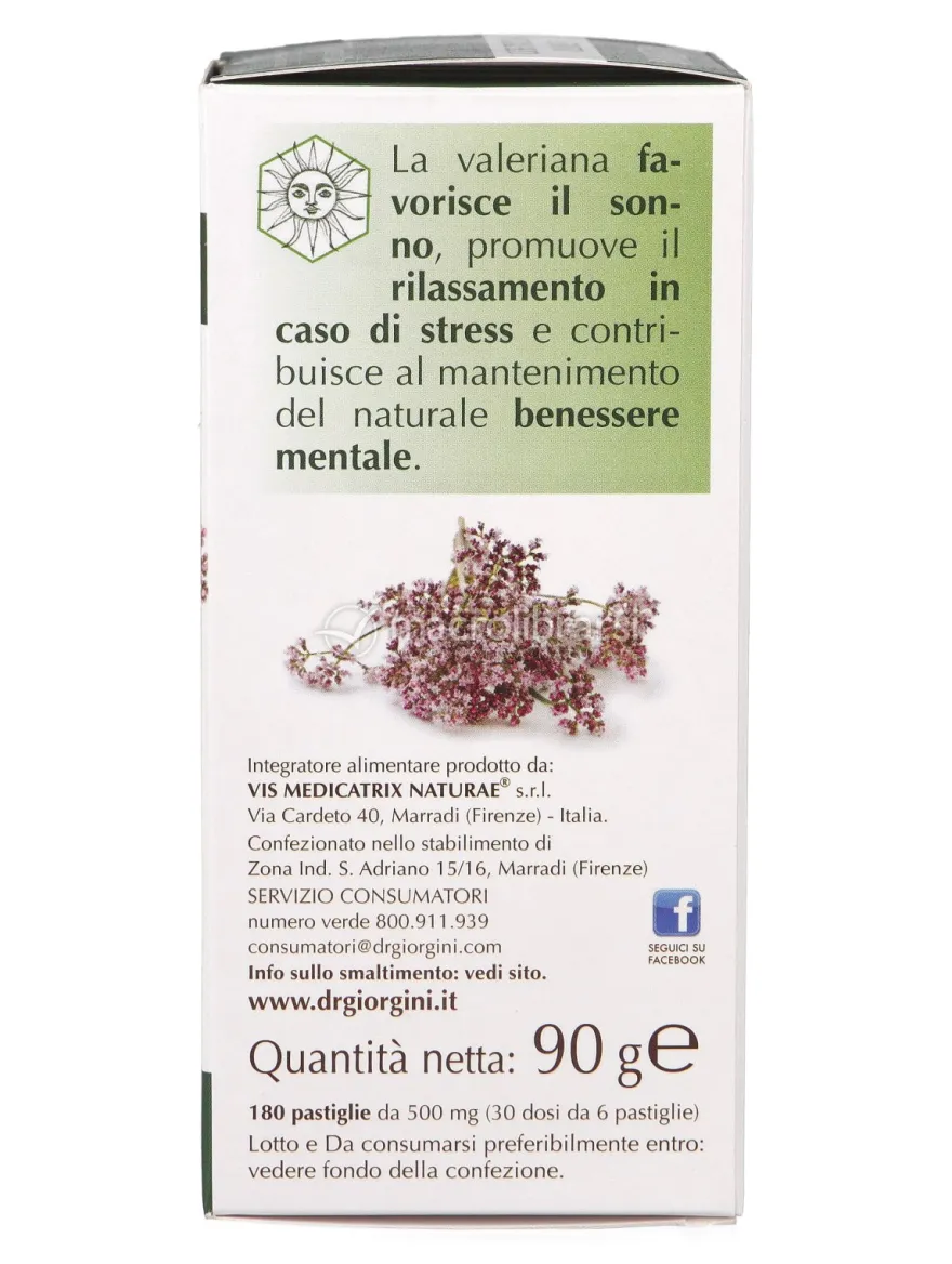 Valeriana Estratto Integrale Secco - Pastiglie