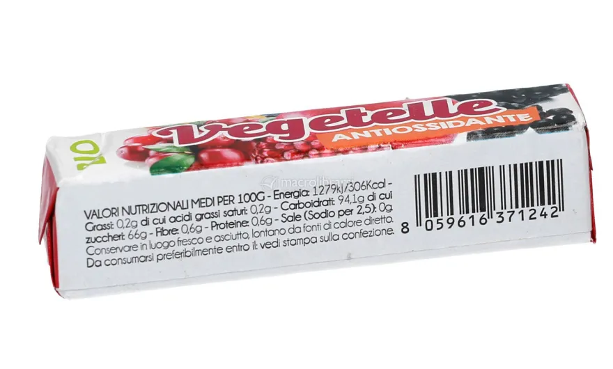 Vegetelle Bio - Caramelle mix frutta e verdura - Antiossidante