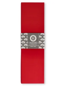 Ventaglio in Legno e Tessuto Rosso