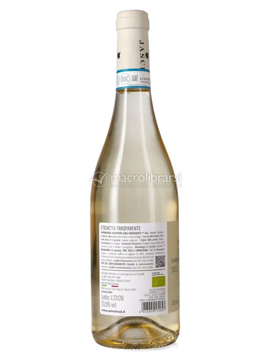 Vino Bianco Trebbiano d'Abruzzo Bio D.O.C.