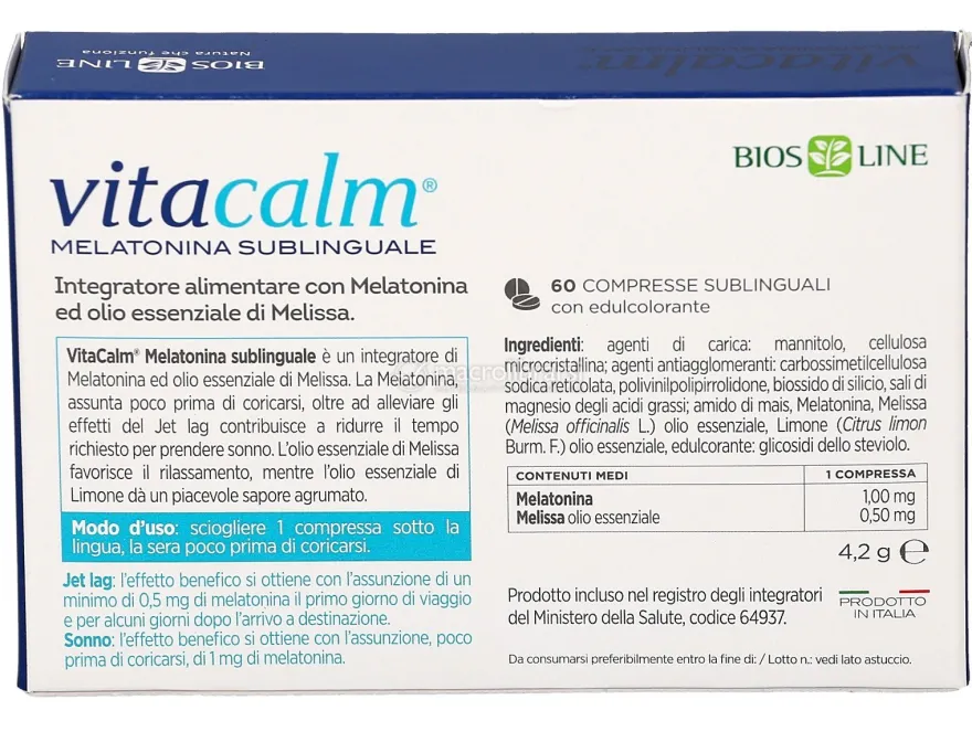 Vitacalm - Melatonina Sublinguale - in Compresse