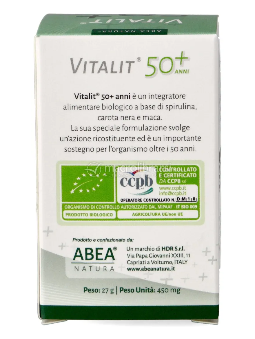 Vitalit 50+ Anni - Integratore di Spirulina, Carota Nera e Maca