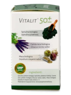 Vitalit 50+ Anni - Integratore di Spirulina, Carota Nera e Maca