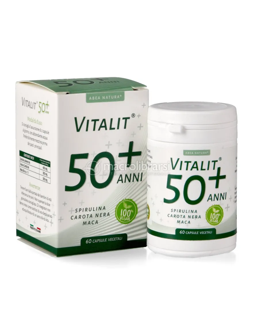 Vitalit 50+ Anni - Integratore di Spirulina, Carota Nera e Maca
