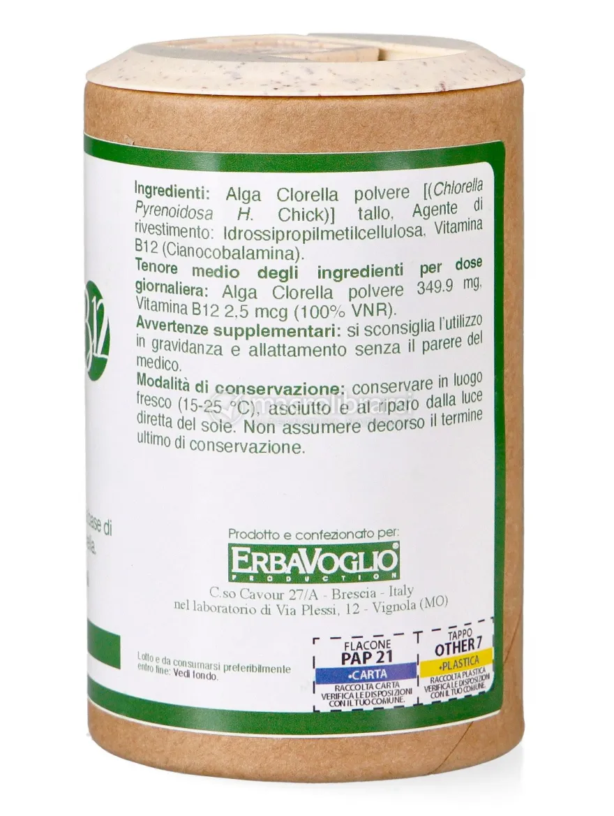 Vitamina B12 & Clorella in Capsule