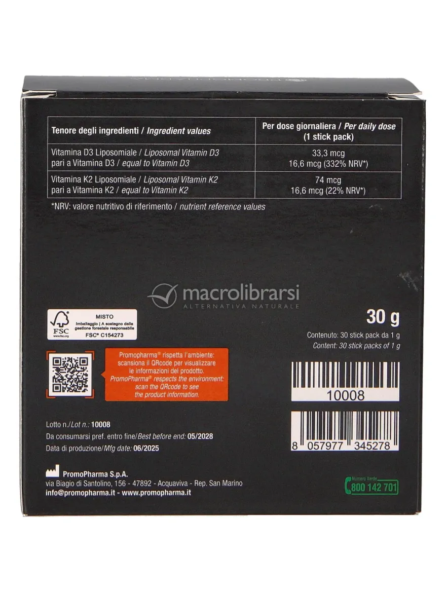 Vitamina D3 + K2 Pocket Liposomiale - Stick