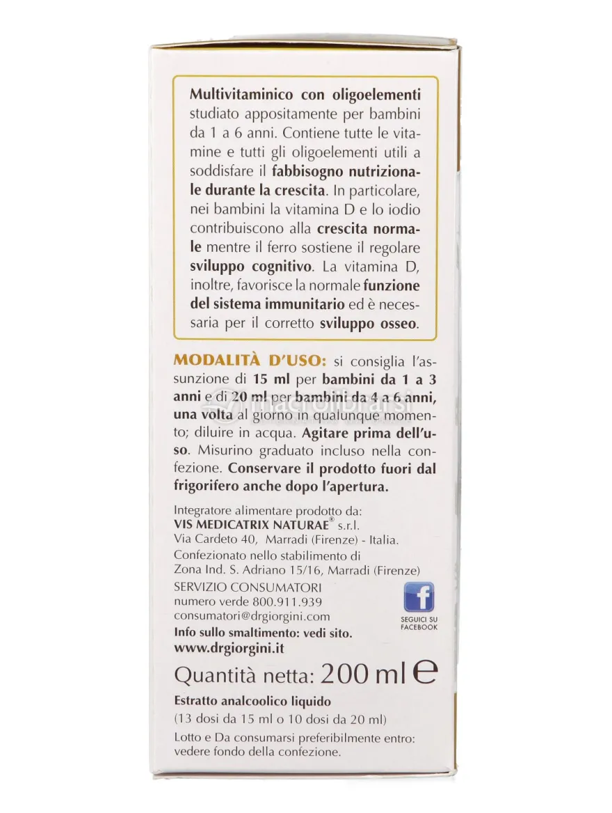 Vitamin Oligo 100 Analcolico Baby - 200 ml