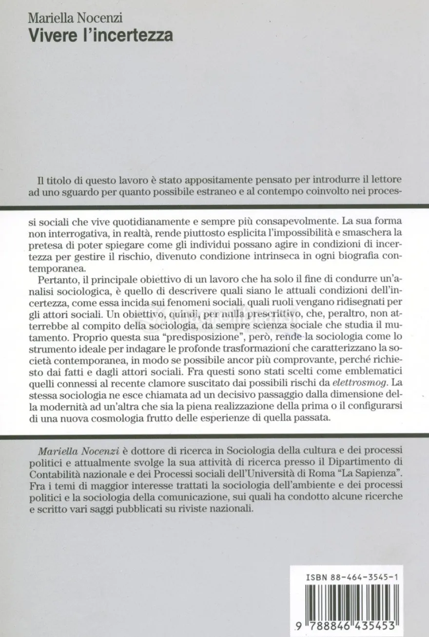 Vivere l'Incertezza