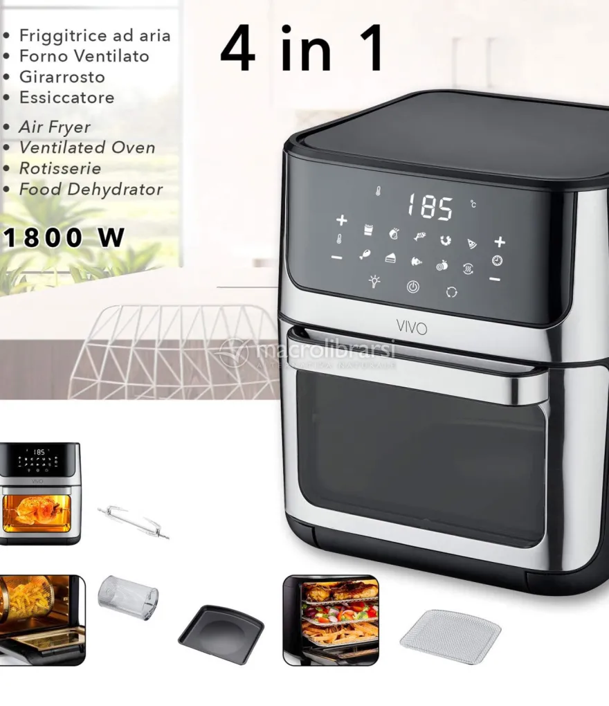 Vivo Air Fryer Multicooker - Friggitrice ad Aria - 4 in 1