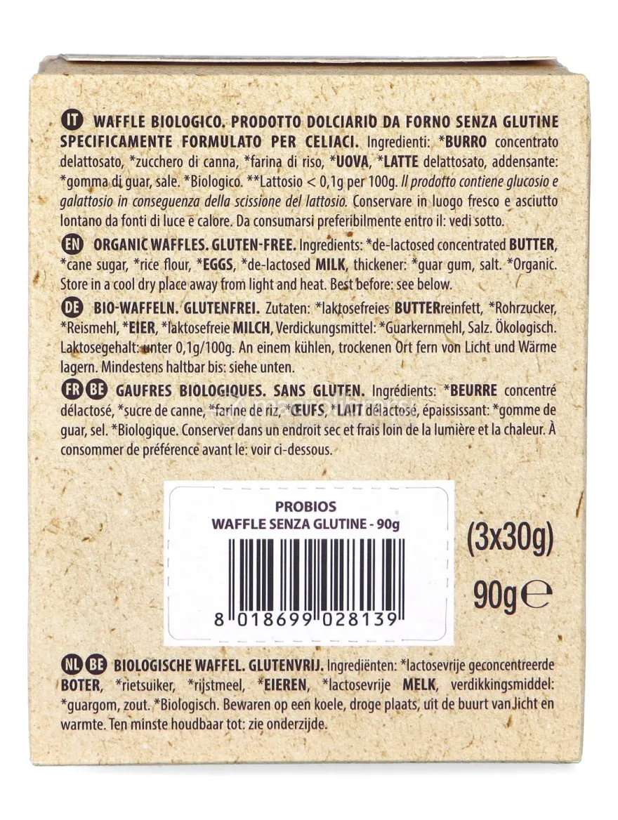 Waffle Biologico Senza Glutine