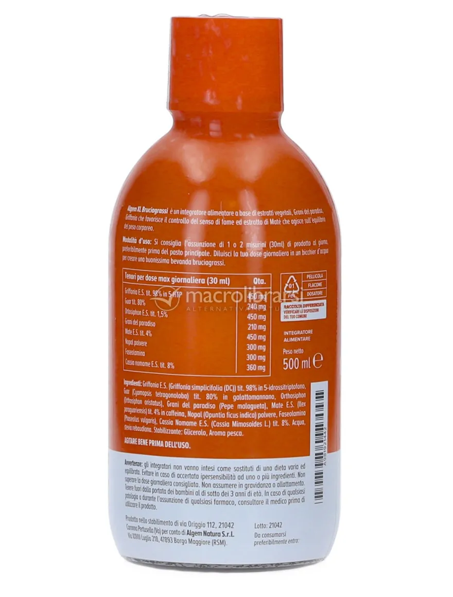 XL Bruciagrassi - Integratore con Grani di Paradiso, Matè