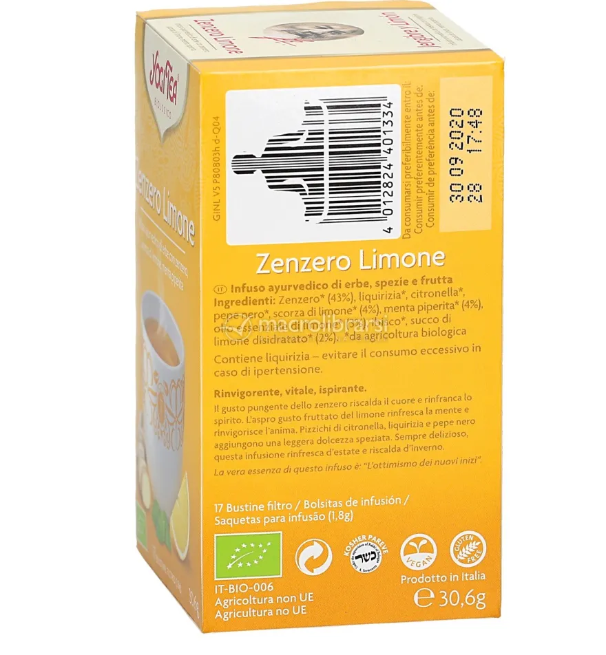 YOGI TEA® - Infuso Zenzero e Limone Bio