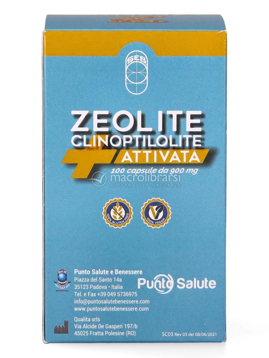 Zeolite Clinoptilolite Attivata - 100 Capsule da 900 mg