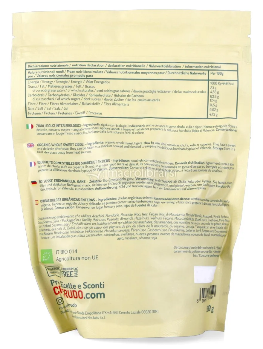 Zigoli Dolci, Chufa o Cipero Dolce Interi Crudi