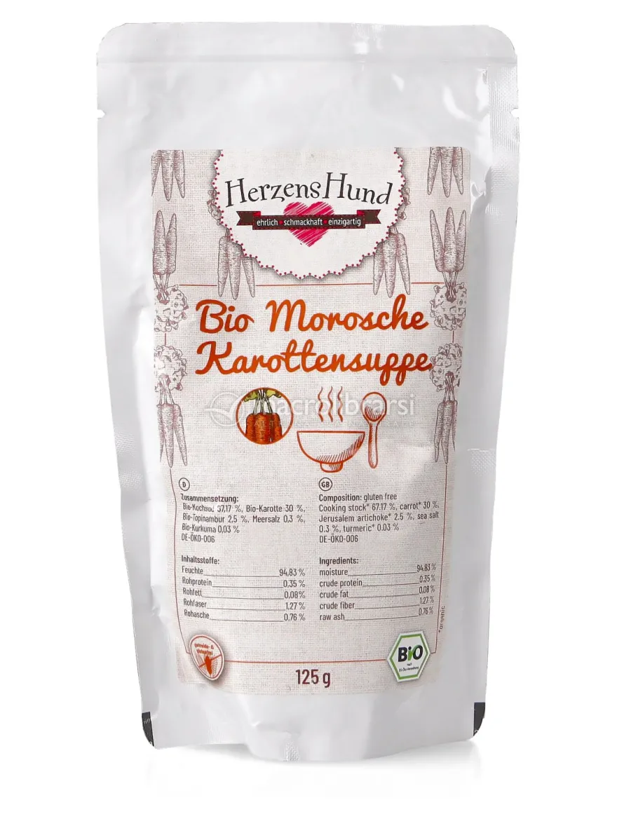 Zuppa di Carote Morosche Bio per Cani