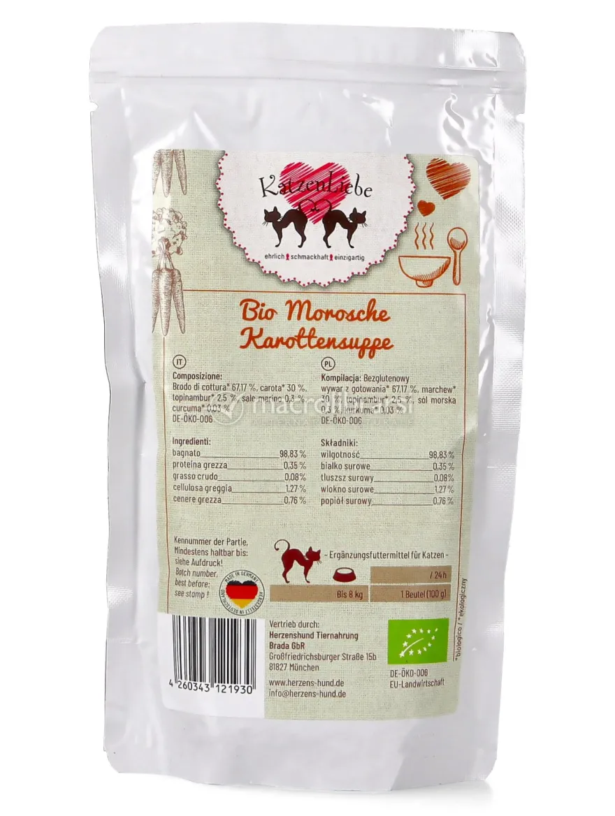 Zuppa di Carote Morosche Bio per Gatti