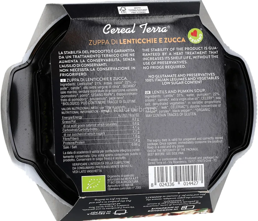 Zuppa di Lenticchie e Zucca Bio
