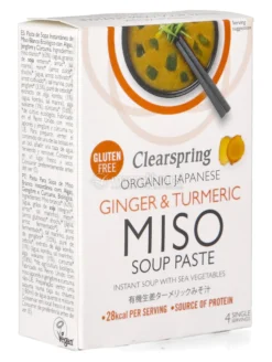 Zuppa di Miso Bianco Istantanea con Alghe, Curcuma e Zenzero