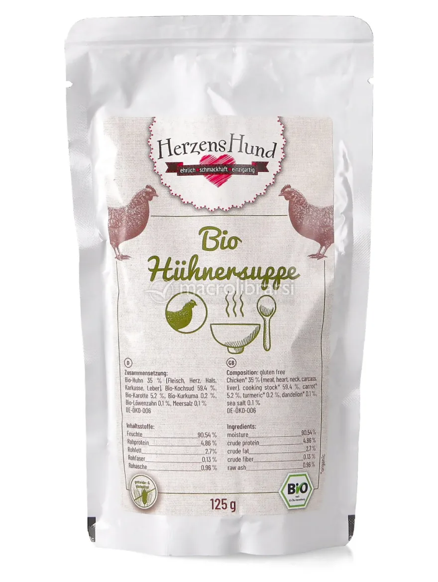 Zuppa di Pollo Biologica per Cani